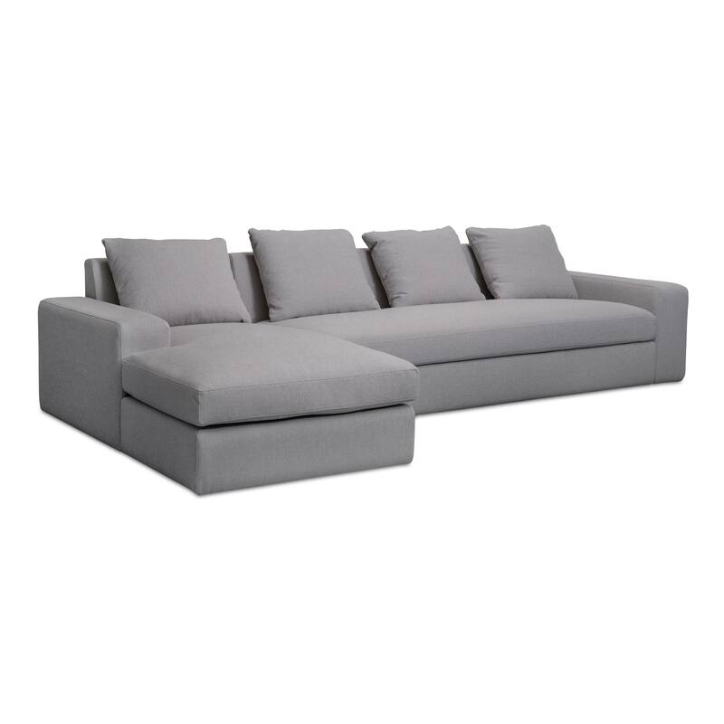 NADAAL STUDIOS Cavan Right-Facing Sectional Sofa, Wide Track Arms, Performance Polyester Upholstery, Seats 5, Rust
