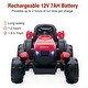 preview thumbnail 11 of 11, 12V Kids Ride On Tractor with Trailer, Battery Powered Electric Vehicles Toy