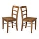 preview thumbnail 111 of 128, International Concepts Solid Wood Madrid Ladderback Chairs, Set of 2 - N/A