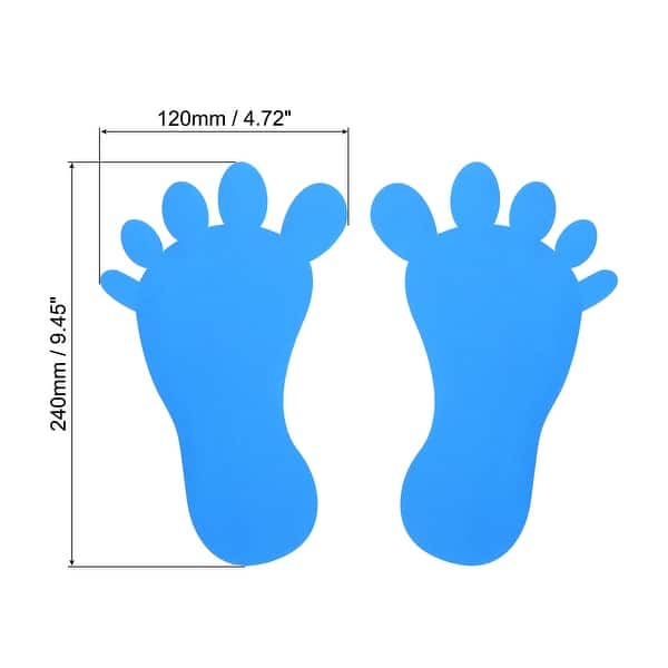 Feet Markers 4.72x9.45 Inch 9 Pair Foot Spot Marker Floor Markers Blue