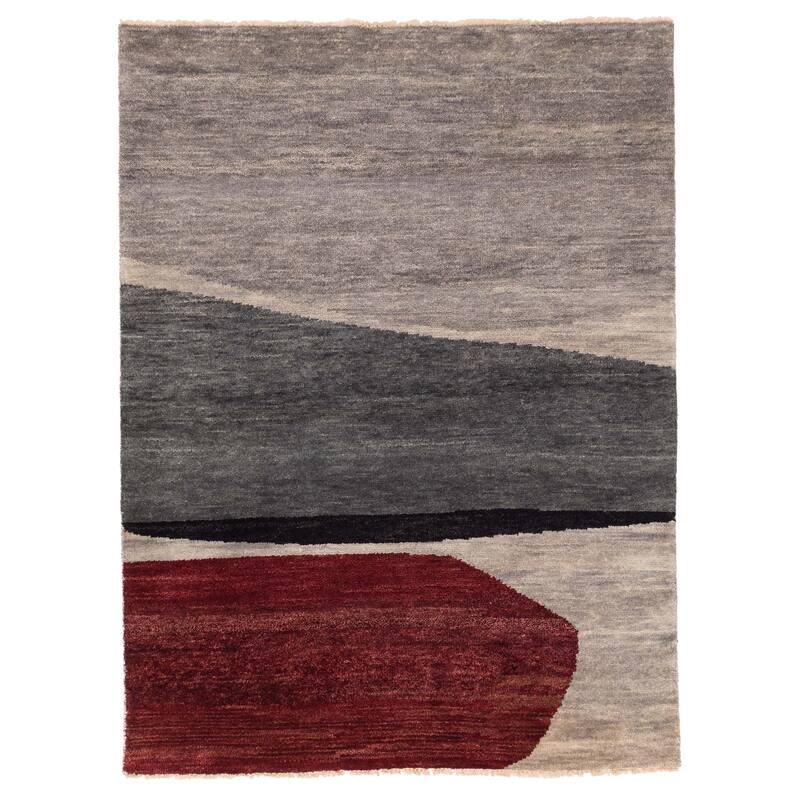 ECARPETGALLERY Hand-knotted Peshawar Ziegler Grey Wool Rug - 5'1 x 6'8