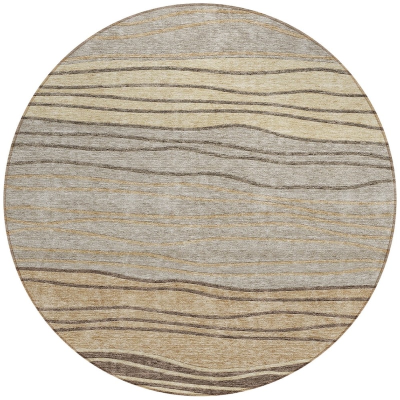 HomeRoots Striped Transitional Rectangle Outdoor Rug