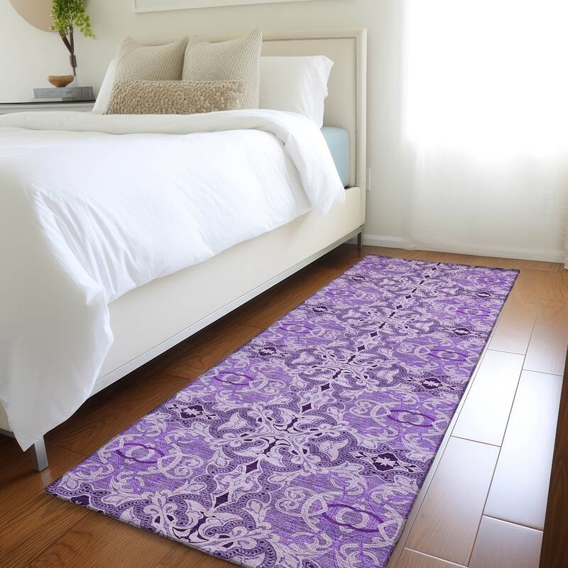Machine Washable Indoor/ Outdoor Chantille Traditional Medallions Rug