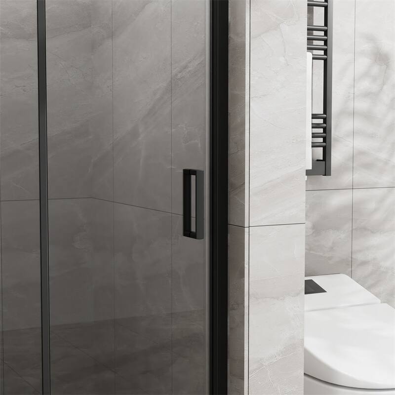 34"x 72" Bifold Frameless Glass Shower Door 1/4 " Tempered Clear Glass