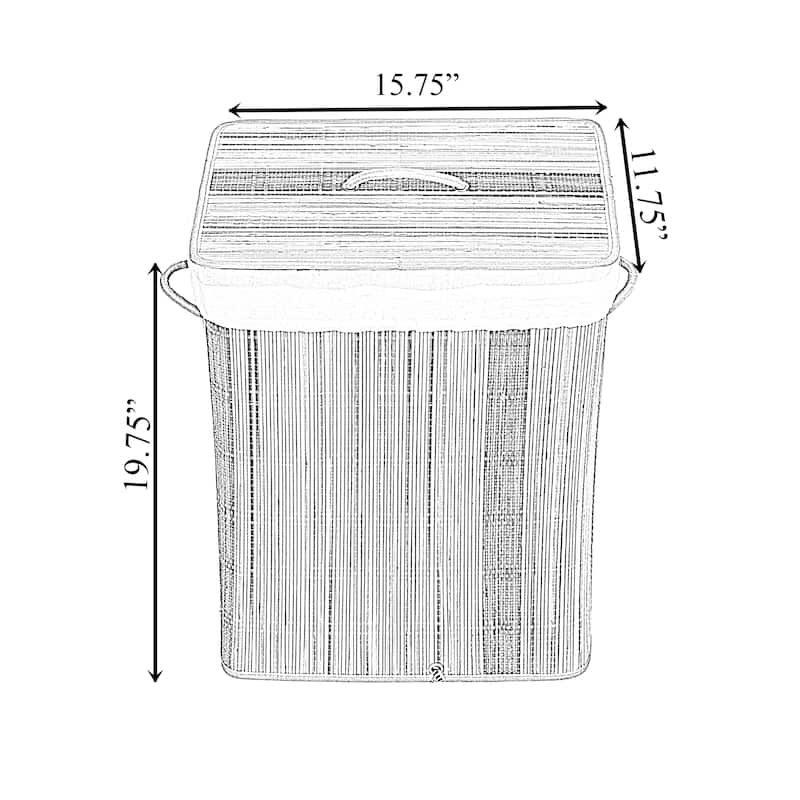 Foldable Laundry Hamper with Lid and Handles for Easy Carrying
