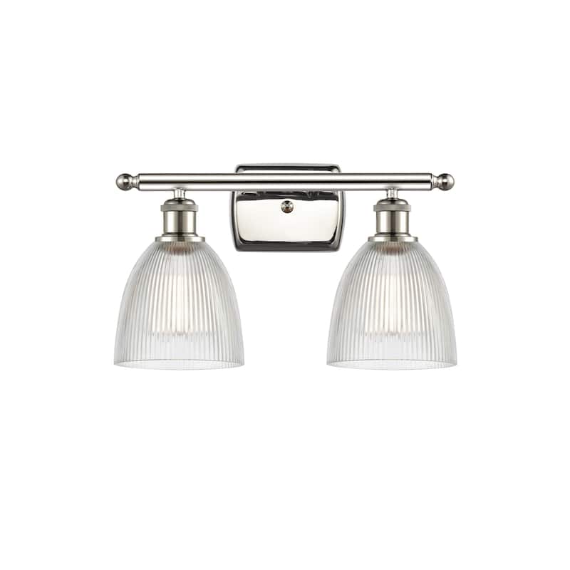 Innovations Lighting Castile 2 Light 16" Wide Bathroom Vanity Light - Polished Nickel / Clear