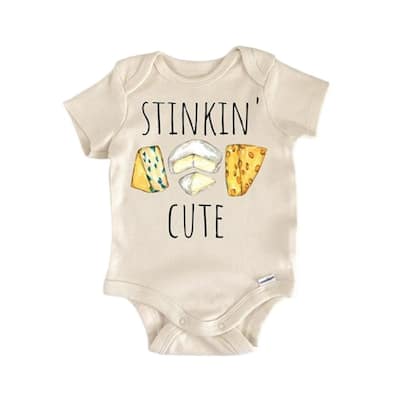 Cheese Wine Foodie Food - Baby Boy Girl Clothes Infant Bodysuit Funny Cute Newborn