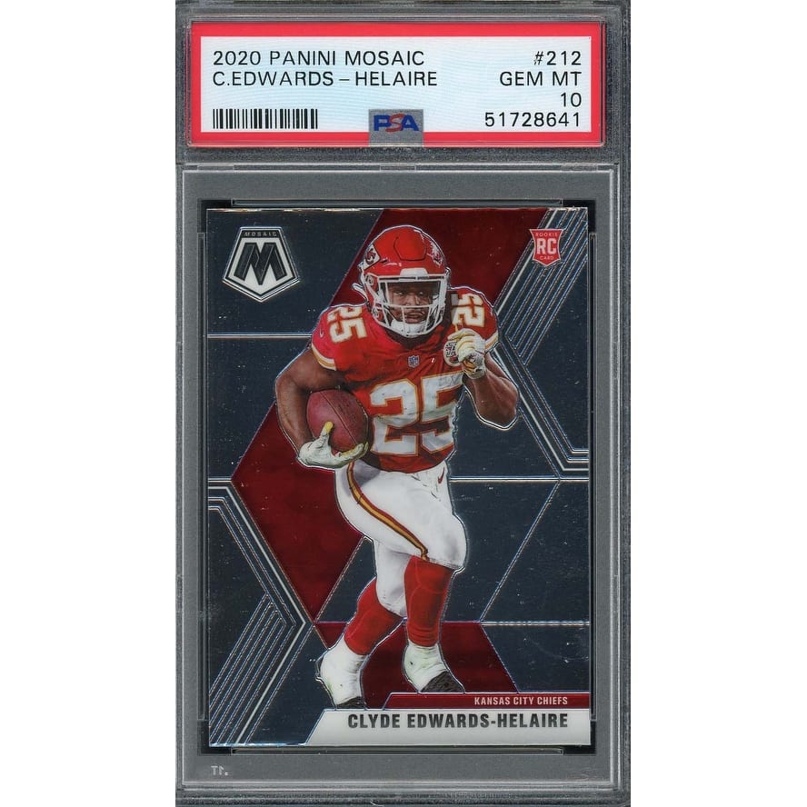 Clyde Edwards-Helaire 2020 Panini Mosaic Football Rookie Card RC #212 PSA 10 - 8'6" x 11'6"