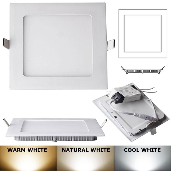 18W -Square LED Recessed Light Ceiling Bulb Lamp Natural white 4000k-4500K Dimmable
