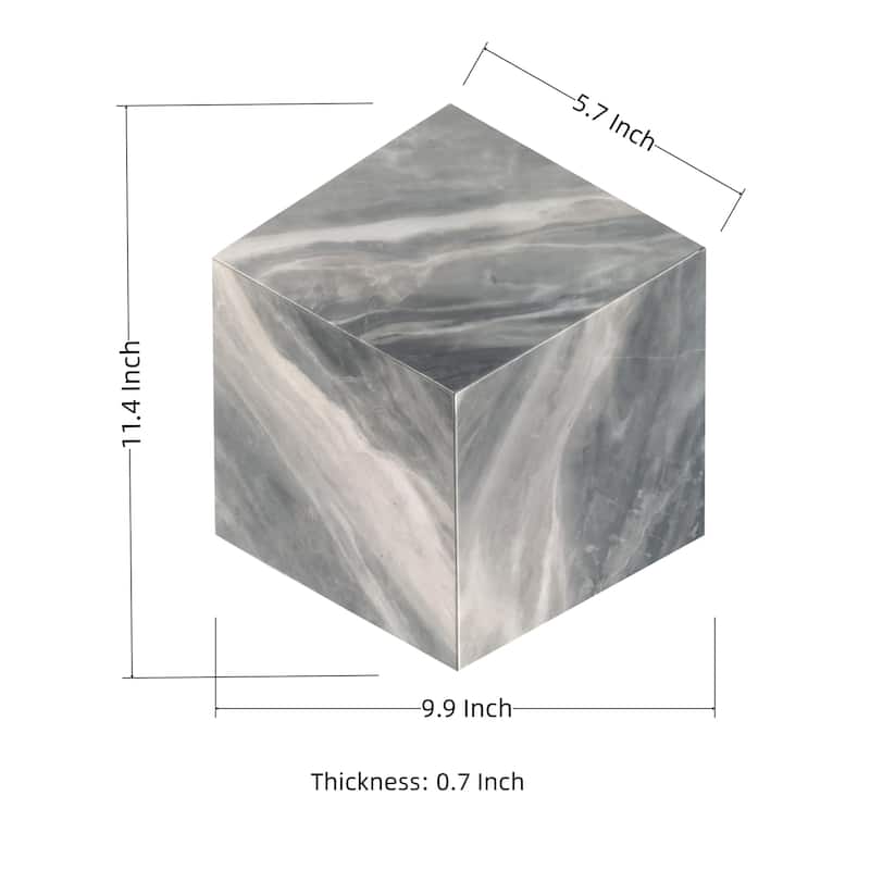 Roomfitters Hexagon Marble Tile for Wall and Floor, Honed Natural Stone, Genuine Marble, 12-Piece Box, Carrara Gray