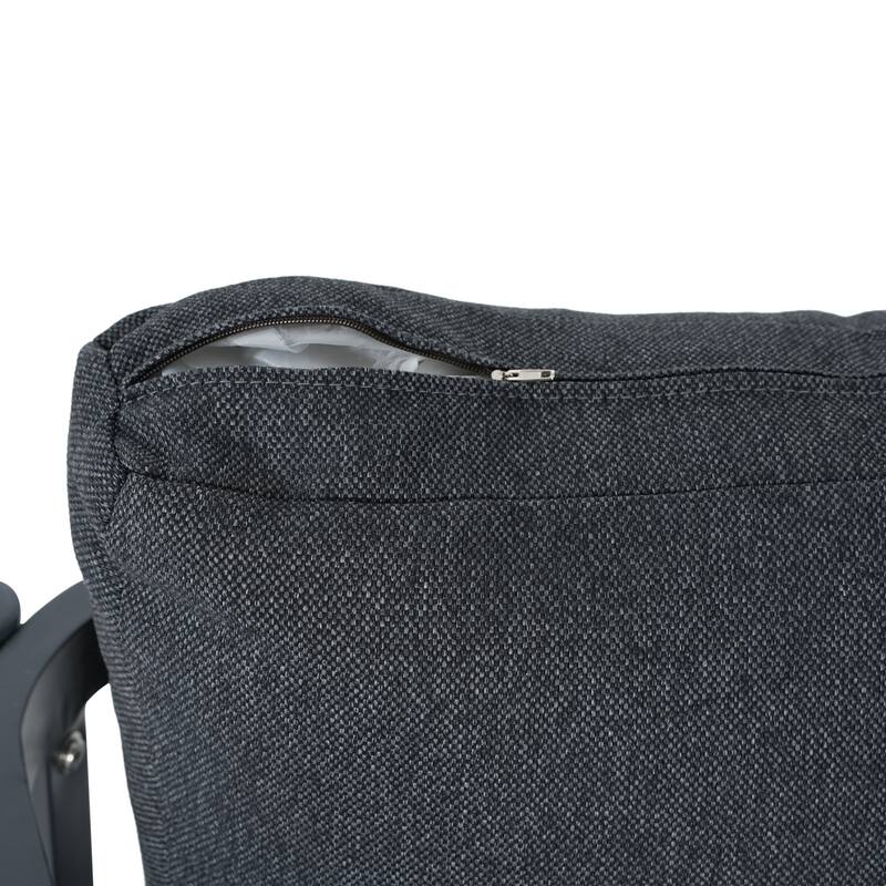 Christopher Knight Home - Outdoor Aluminum Dining Chair Set with Modern Grey Cushions