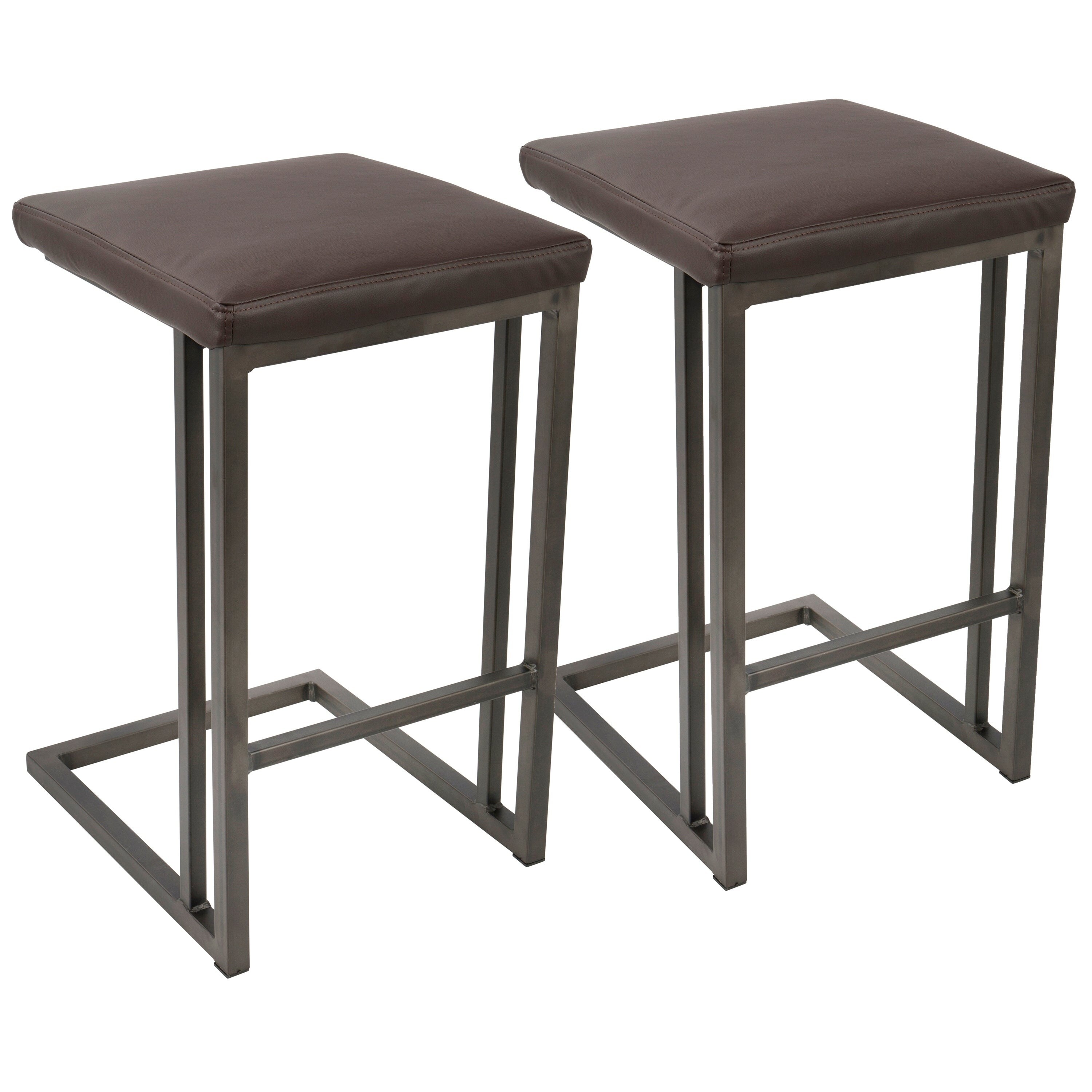 Carbon Loft Arturio Industrial Counter Stool Set of 2 On Sale