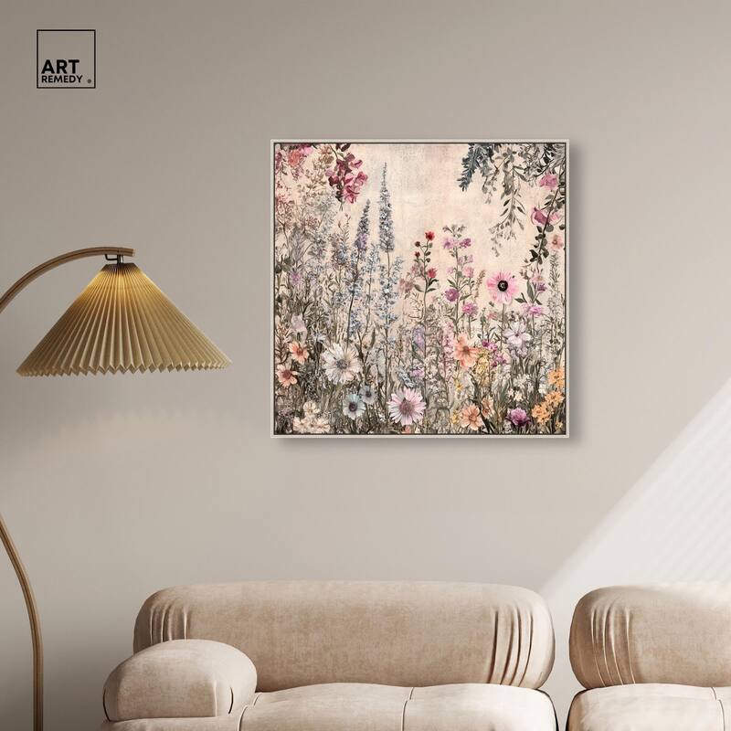 Chiffon Cosmos Canvas by Art Remedy