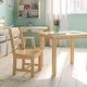 preview thumbnail 36 of 41, Kids 3 Piece Solid Hardwood Table and Chair Set for Playroom, Kitchen