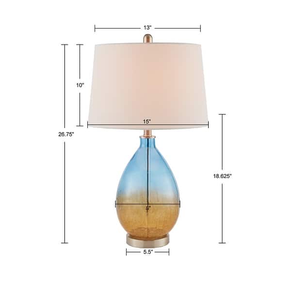 dimension image slide 0 of 2, 510 Design Cortina Ombre Glass Table Lamp, Set of 2