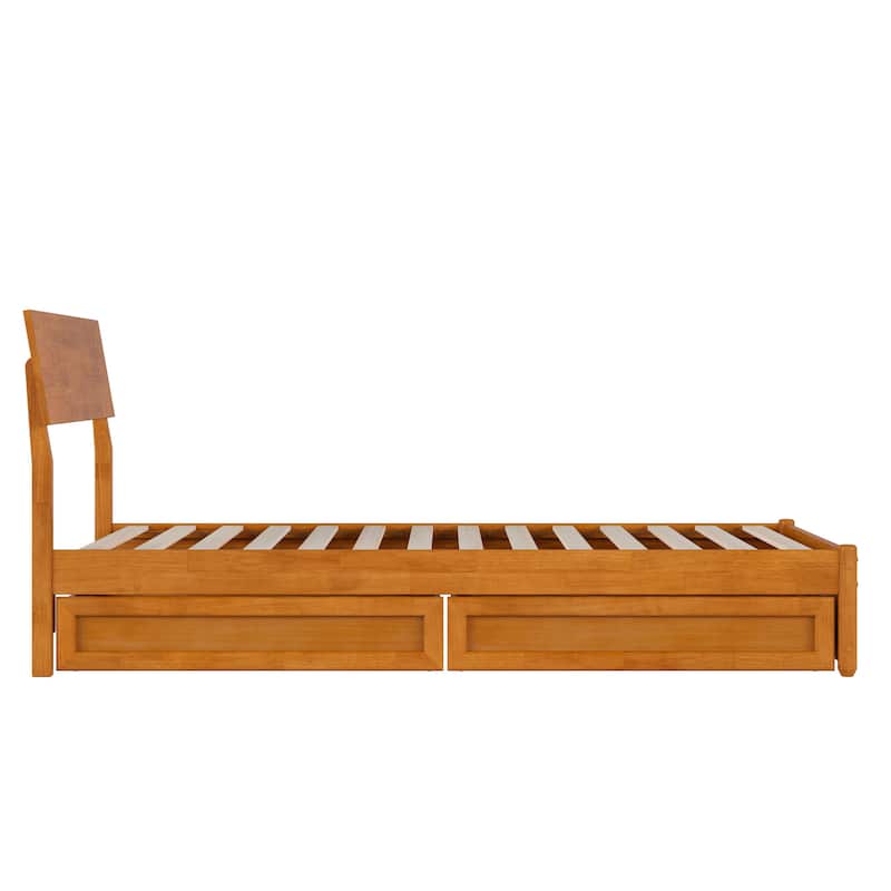 Norla Wood Platform Bed with Storage Drawers