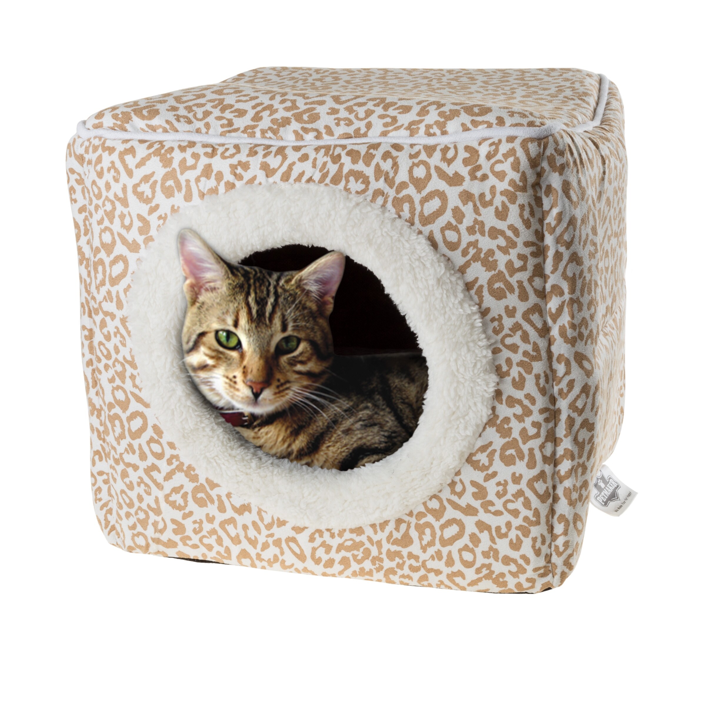 Cat House Indoor Bed With Removable Foam Cushion Cat Cave For Puppies Rabbits Guinea Pigs Hedgehogs And Other Small Animals By PETMAKER