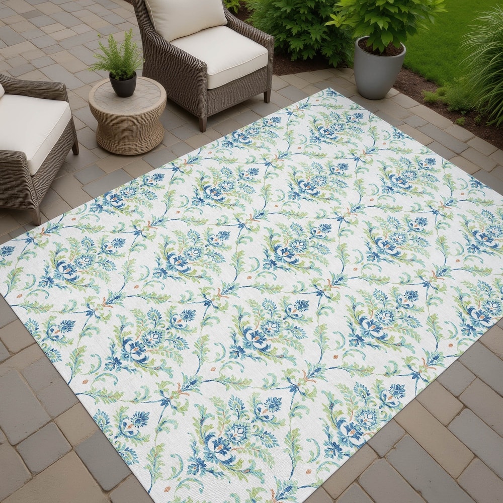Machine Washable Indoor/ Outdoor Traditional Marrakesh Chantille Rug