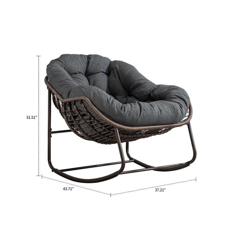 Modern Classic Egg Rocking Chair, Indoor/Outdoor Use