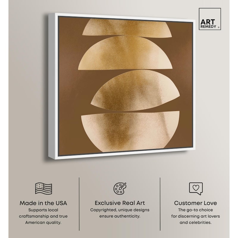 Golden Crescents II Canvas by Art Remedy
