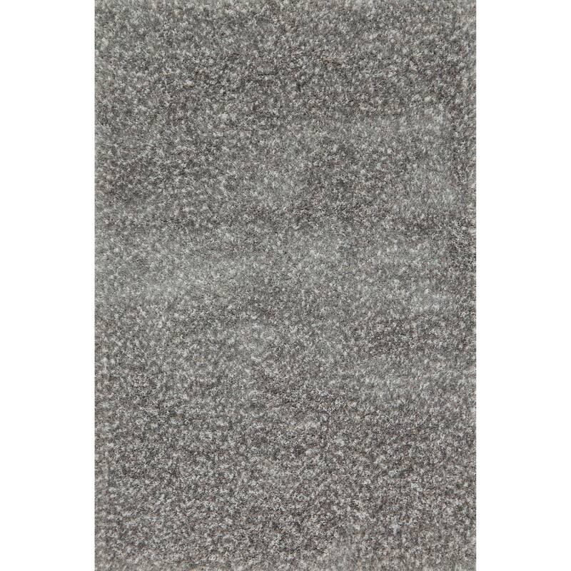 Alexander Home London Hand-tufted Textured Plush Shag Rug - 5' x 7'6" - Silver - Rectangle