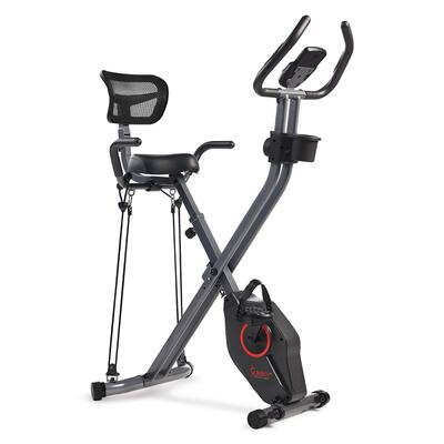 Sunny Health & Fitness Full Body Foldable Magnetic X-Bike Pro - SF-B223012 - Black - 38.5 L x 21.9 W x 52.6H