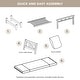 preview thumbnail 12 of 48, Cambridge Casual West Lake Convertible Wood Outdoor Sofa Daybed