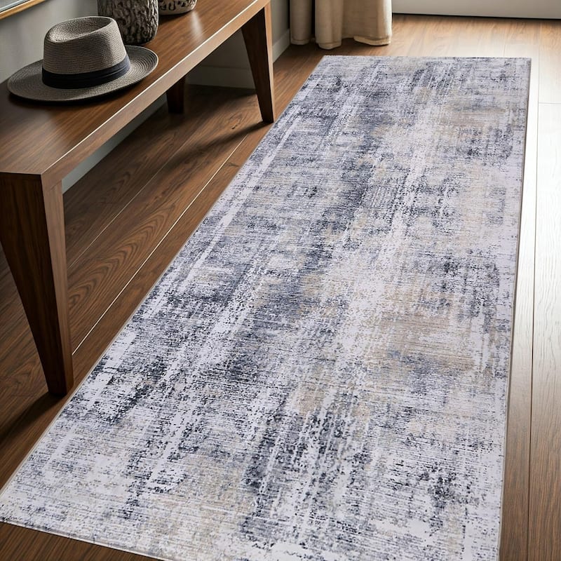 Delara Machine Washable Area Rug, Soft & Durable, Non-Slip Backing, Eco- Friendly GRS certified.