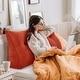 preview thumbnail 71 of 182, WOWMAX Large Reading Wedge Headboard Pillow for Bed Rest Back Support