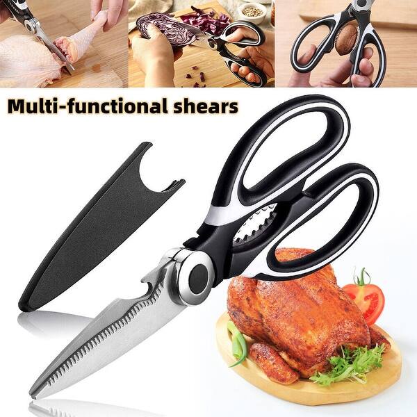 2 Pcs Heavy Duty Stainless Steel Kitchen Poultry Shears On Sale Bed