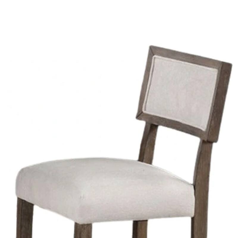 Asten Side Dining Chair Set of 2, Curved Back, Dark Walnut Brown, Gray Seat