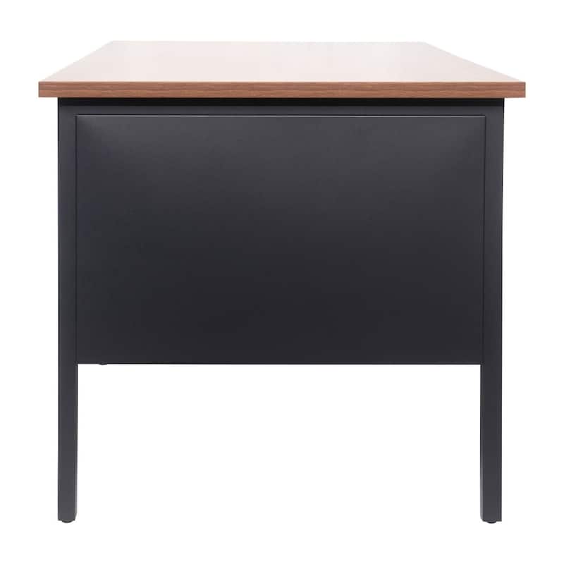 Commercial Double Pedestal Desk with 5 Locking Drawers