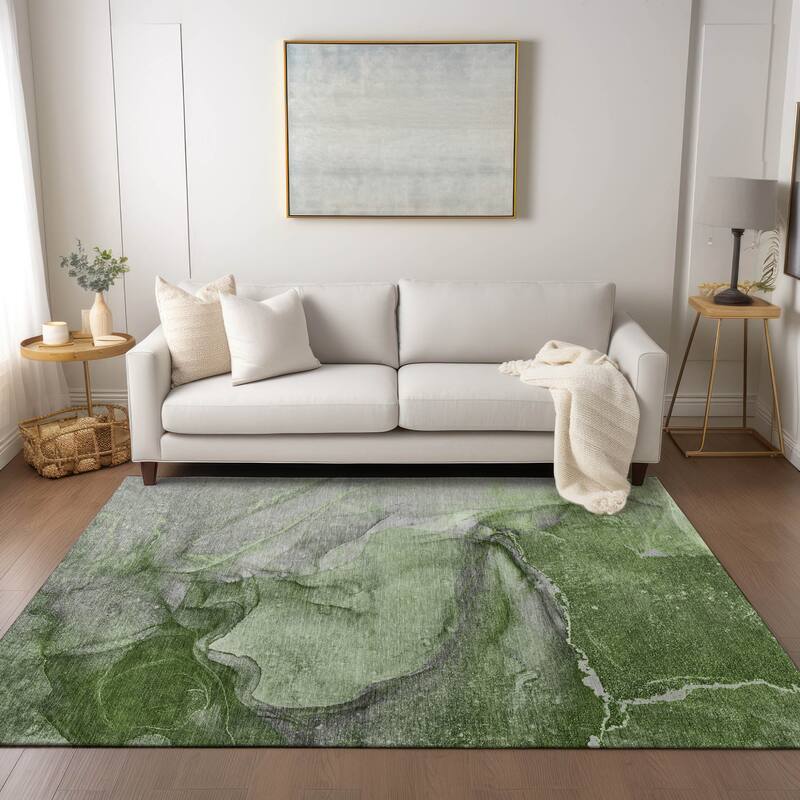 Mato Modern Art-Inspired Weather Resistant Blended Style Outdoor Rug