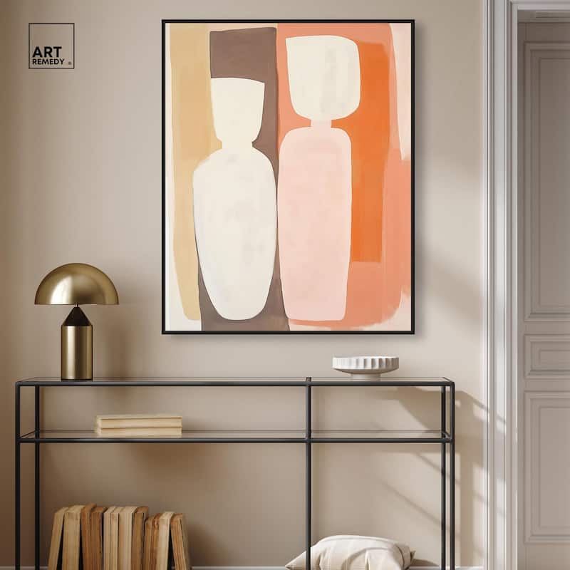 Pink Meets Clay I Canvas by Art Remedy