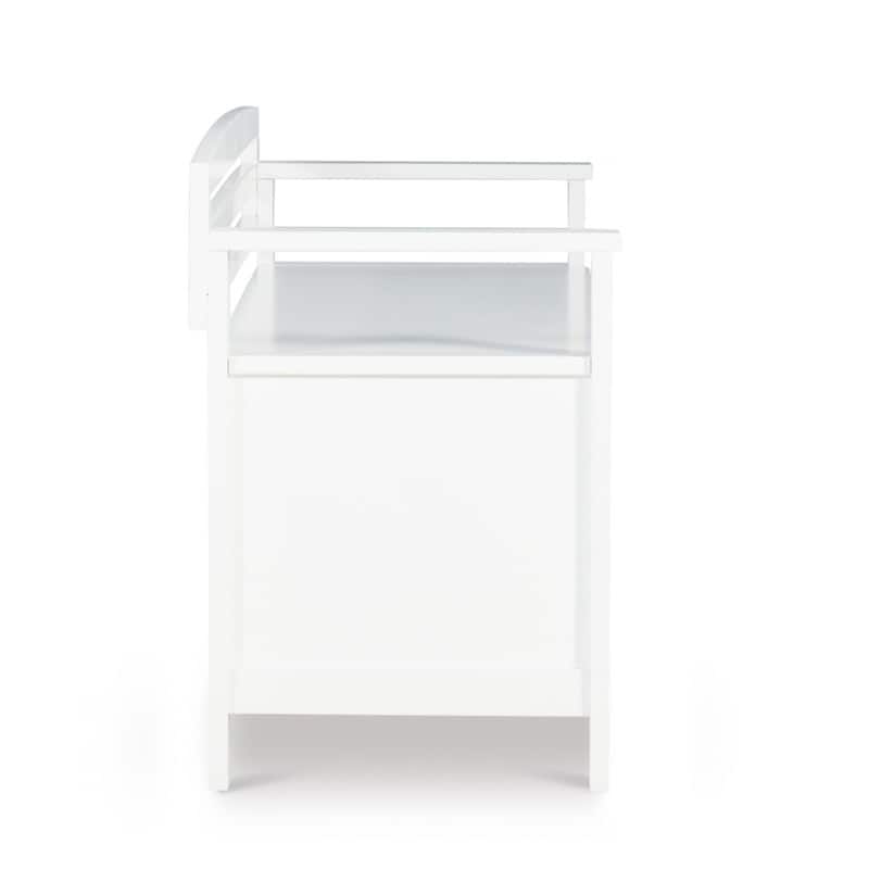 Talia Ivory Flip Top Storage Entryway Bench
