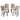 Gymax Upholstered Dining Chairs Set of 4 Tufted Wingback Chairs w/