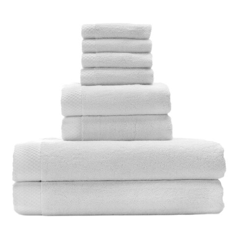 BedVoyage Luxury viscose from Bamboo Cotton Towel Set 8pc - 8 Piece Set
