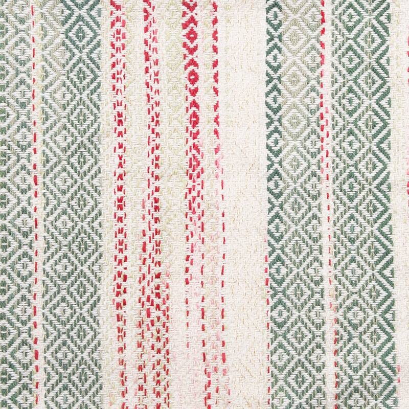 Cozy Nordic Christmas Red and Green 14" x 22" Throw Pillow