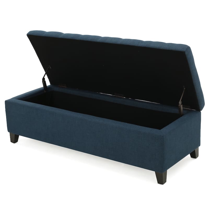 50.75" Storage Ottoman Bench, Tufted Ottoman with Storage for Living Room, Large End of Bed Ottomans, Modern Entryway Benchs