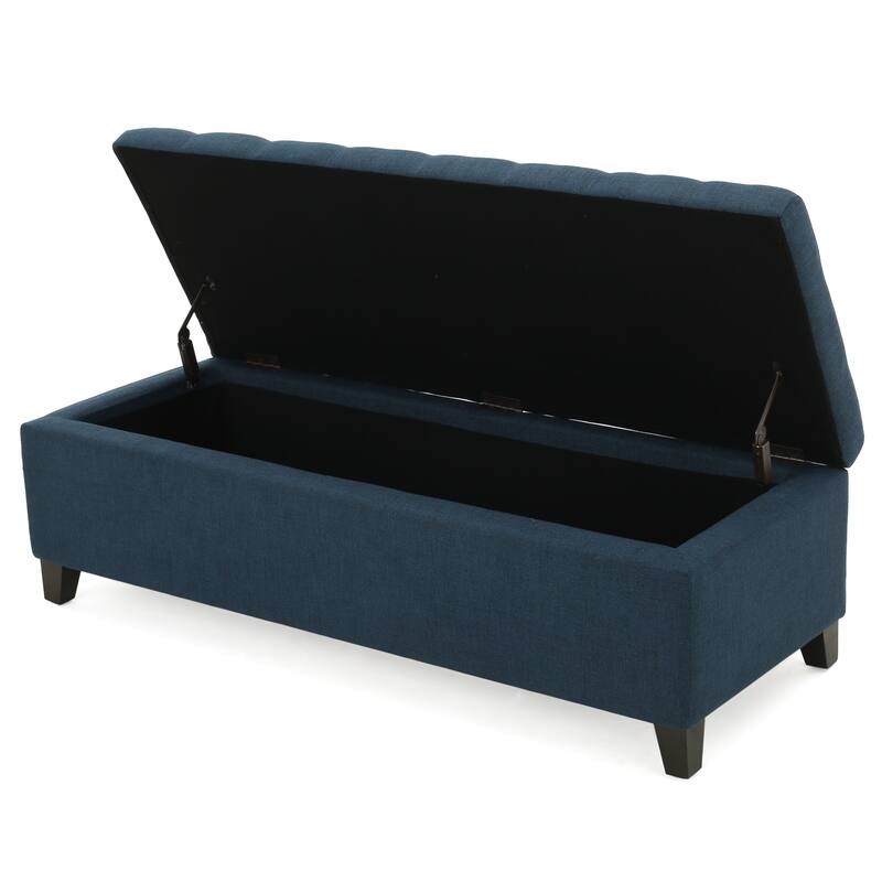 Upholstered Storage Ottoman Bench for Bedroom, Entryway & Foot Rest