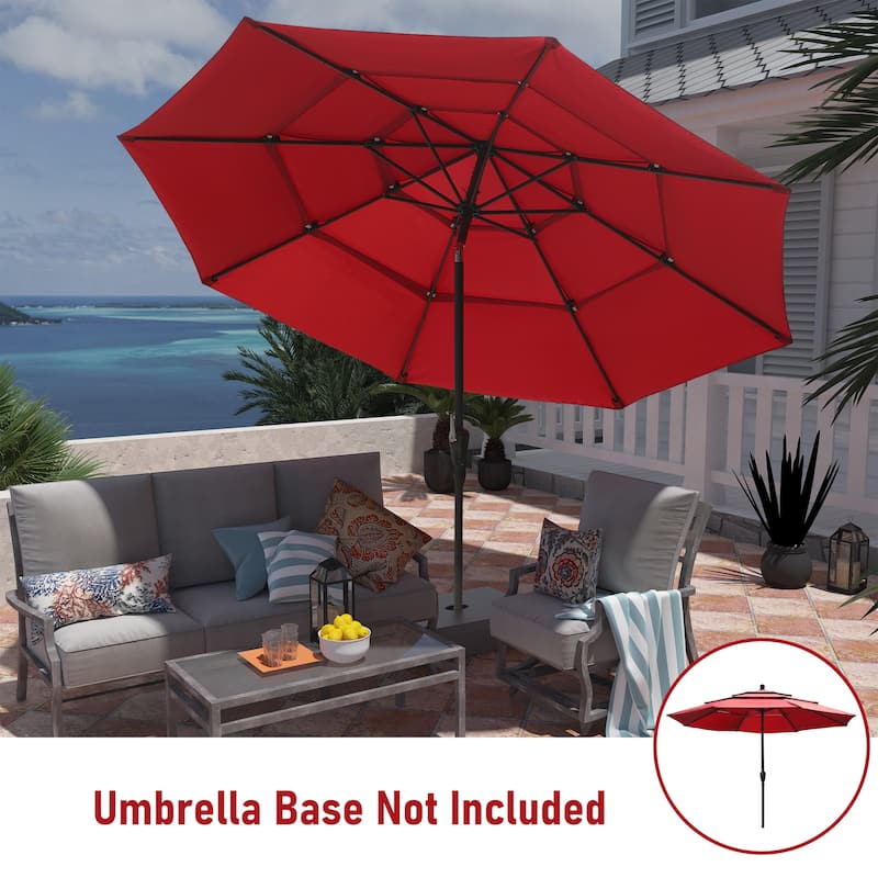 10ft Patio Market Umbrella with Double Airvent