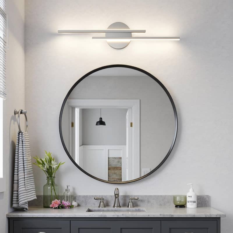 Modern Fixtures 21" Bathroom Vanity Lights Over Mirror Wall Sconce