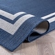 preview thumbnail 14 of 98, World Rug Gallery Border Indoor/Outdoor Flat Woven Area Rug