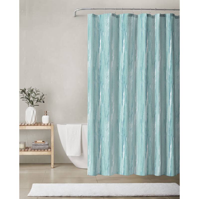 DESIGN STUDIO Printed Polyester Canvas Shower Curtain