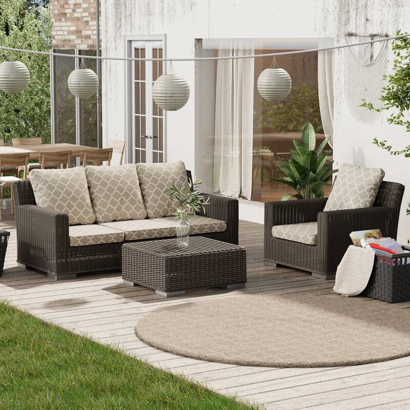 Pellebant 22 x 21 in Deep Seat Chair Outdoor Cushion Set