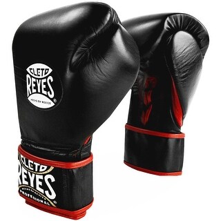 Cleto Reyes Lace Up Hook and Loop Hybrid Boxing Gloves - Black - Bed ...