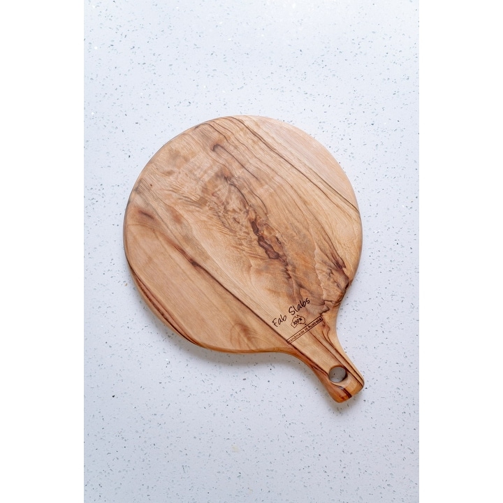 Fab Slabs Natural Wood Camphor Laurel Anti-Bacterial Paddle Board (Small)