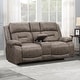 preview thumbnail 2 of 12, Asbury Power Reclining Loveseat with Console by Greyson Living