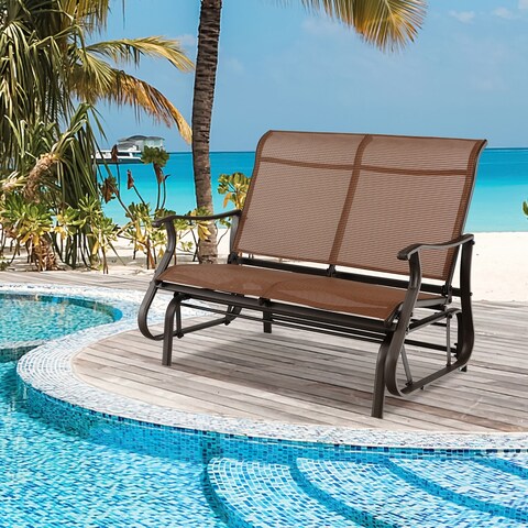 Costway 2-Person Patio Swing Glider Bench Loveseat Rocking Chair High - See Details