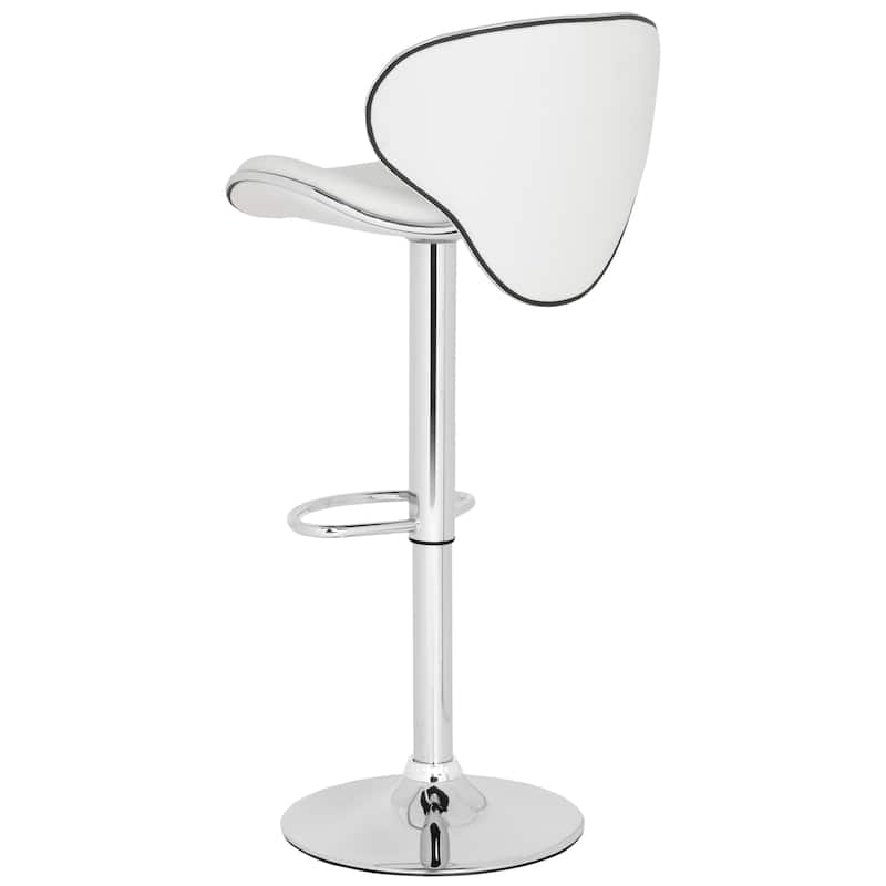 SAFAVIEH Dayle White Adjustable 24-30-inch Swivel Bar Stool - 17.9" x 18.5" x 31.7" - 17Wx19Dx38H